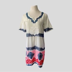 ROSE AND ROSE NEW EMBROIDERED COTTON DRESS